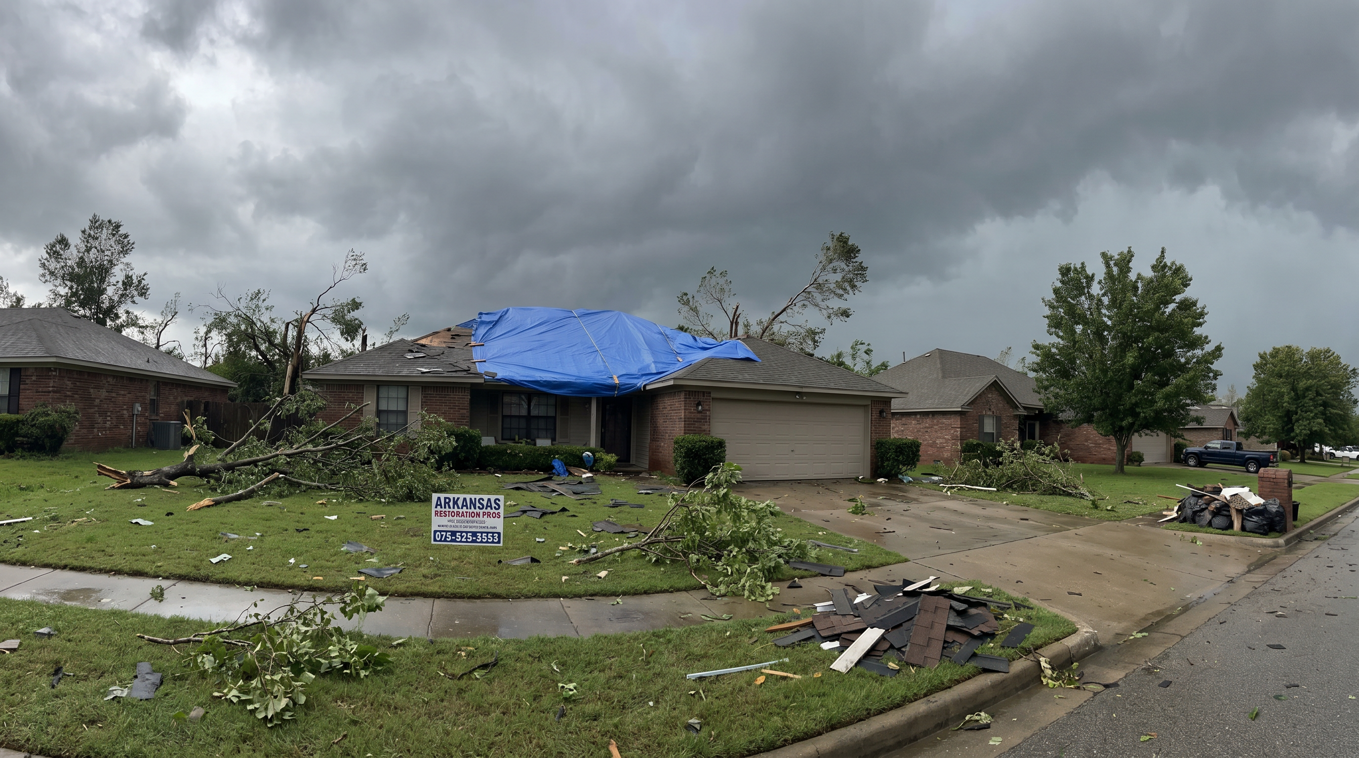 Trailhead Wind Damage Repair crew
